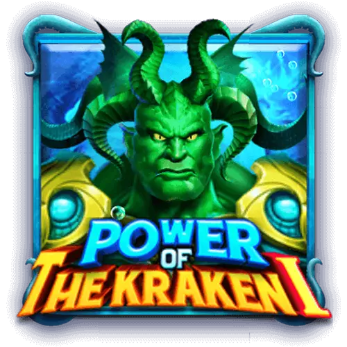 Green horned sea creature framed by blue water above the Power of Kraken title