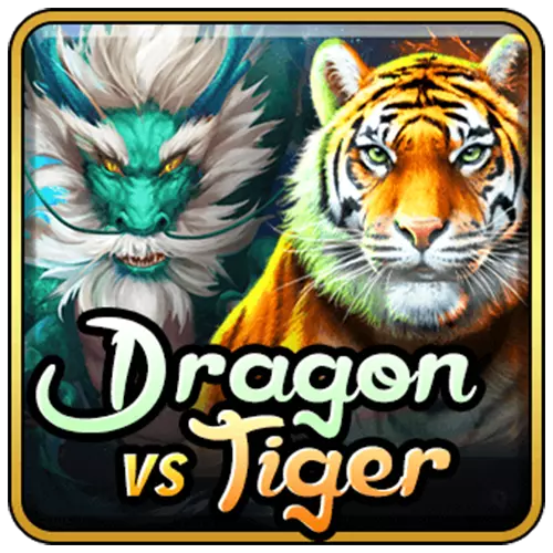 Dragon and tiger faces above the Dragon VS Tiger title in a gold frame